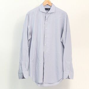 Makers Japan Liberty 225 Spread Collar Blue/White Cotton Button Down Shirt 16.5